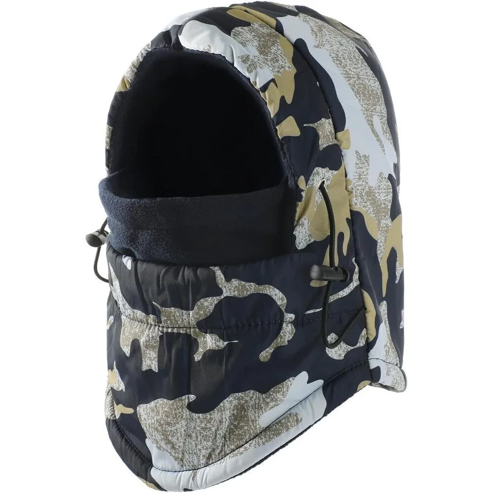 Men's Navy Blue Camo Lining Windproof Adjustable Winter Cold Weather Face Mask